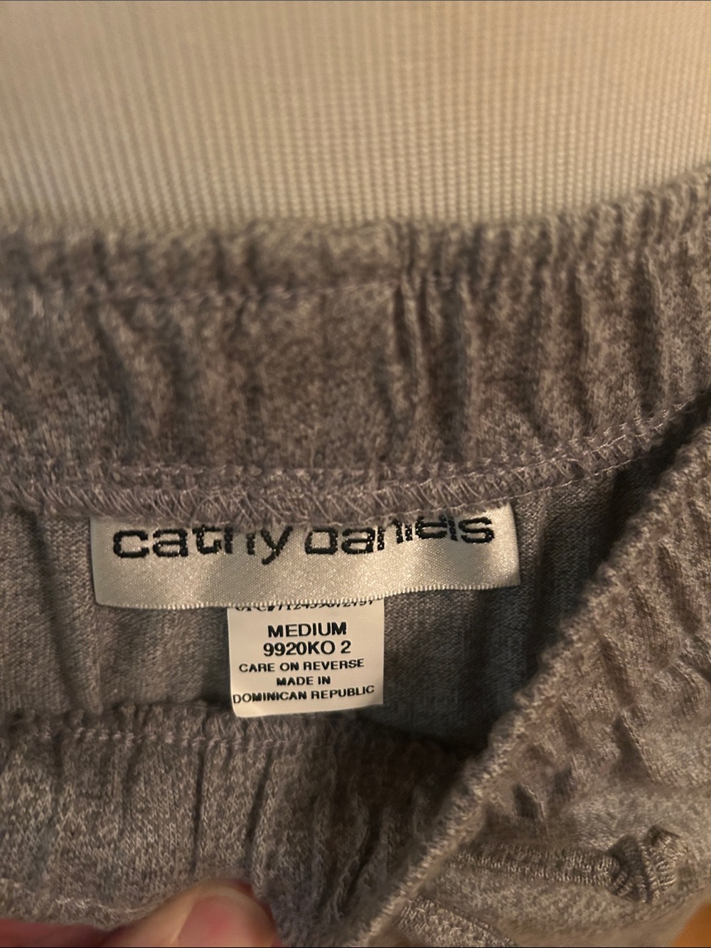 Cathy Daniels Light Gray Drawstring lightweight Joggers - Picture 4 of 6